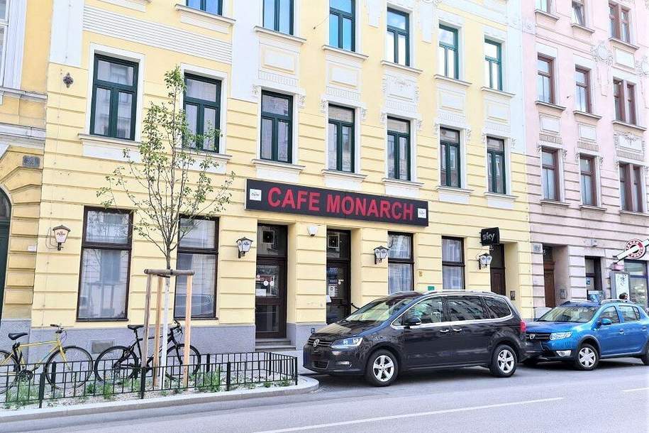 ABLÖSEFREIE BAR ODER CAFE IN GUTER FREQUENZLAGE, 98 m2 Nutzfläche, U4-Schönbrunn-Nähe, teilmöbliert, Sanitäranlagen, Gewerbeobjekt-miete, 1.218,83,€, 1150 Wien 15., Rudolfsheim-Fünfhaus