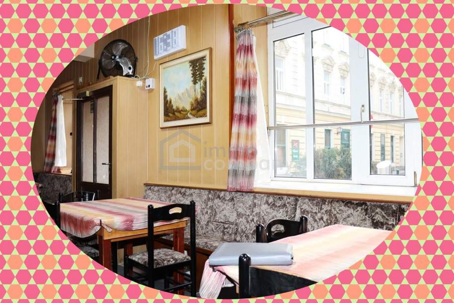 WIN-WIN - Fröhliches Café mit langjähriger Erfahrung und viel Potenzial sucht neuen Partner für dauerhafte Beziehung - geringe Ablöse !!!, Gewerbeobjekt-miete, 1.000,73,€, 1150 Wien 15., Rudolfsheim-Fünfhaus