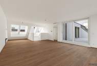 JETZT PROVISIONSFREI | ERSTBEZUG | DG-Maisonette mit ca. 18 m² INNENHOF-TERRASSE | Fernwärme | TG-Stellplatz optional | Nachhaltiges Wohnbauprojekt