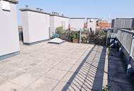 TERRASSENHIT, FERNBLICK, 88 m2 Dachgeschoß mit 41 m2 Terrasse, 2 Zimmer, Küche, Wannenbad, Parketten, Bhf-Meidling, Tanbruckgasse