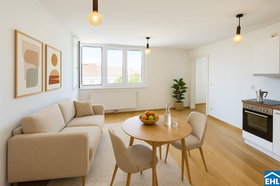 Stylisch wohnen & das Leben feiern - smarte 2 Zimmer Wohnung mit Weitblick, Wohnung-kauf, 299.000,€, 1200 Wien 20., Brigittenau