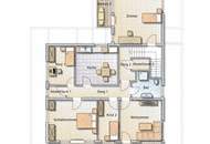 Schlitters: Kernsanierte Dachgeschosswohnung mit Balkon und Garten, 3 Schlafzimmer plus ein großer Raum für Gäste oder Homeoffice