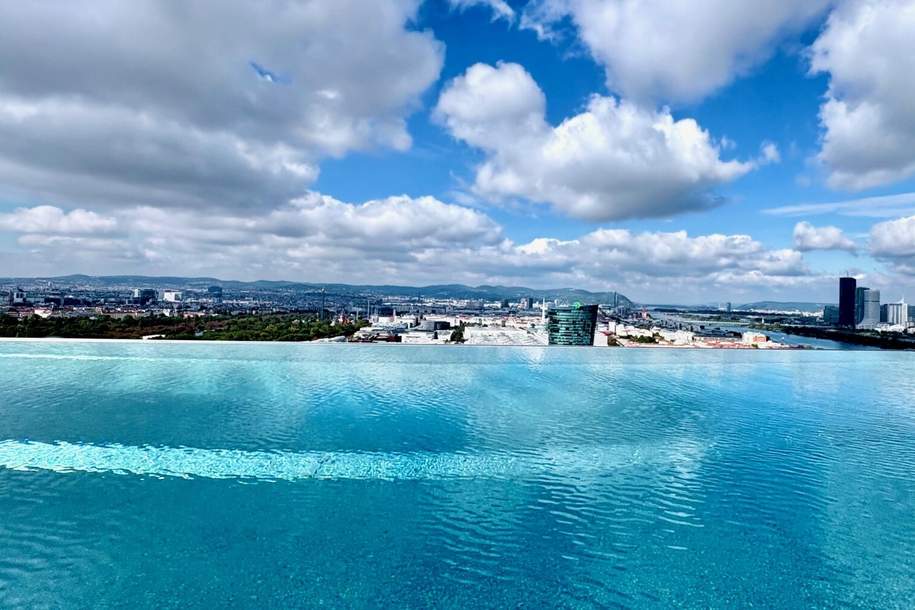 LUXUSWOHNUNG IM 26. STOCK MIT GIGANTISCHEM AUSBLICK, Wohnung-miete, 1.590,00,€, 1020 Wien 2., Leopoldstadt