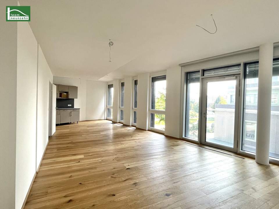 Modernes Büro an der Seepromenade in der Seestadt - inkl. Einbauküche. - WOHNTRAUM