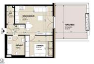 Charmante 2-Zimmer-Wohnung mit großzügigem Wohnbereich und sonniger Terrasse