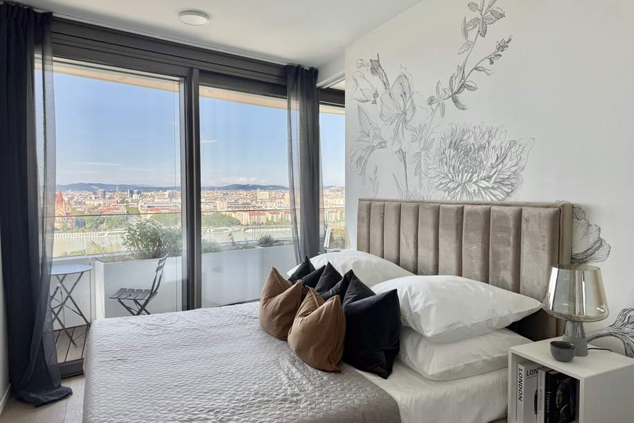 All in Miete - Doorman, Gym, Pool UND den schönsten Ausblick auf Stephansdom, Prater &amp; Neue Donau, Wohnung-miete, 2.899,01,€, 1220 Wien 22., Donaustadt