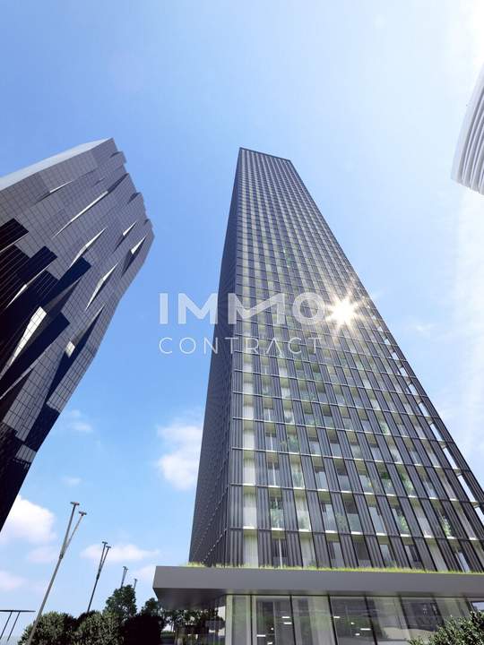 Skyline &amp; Wasserblick – Stilvolle Loggiawohnung im DC Tower 2