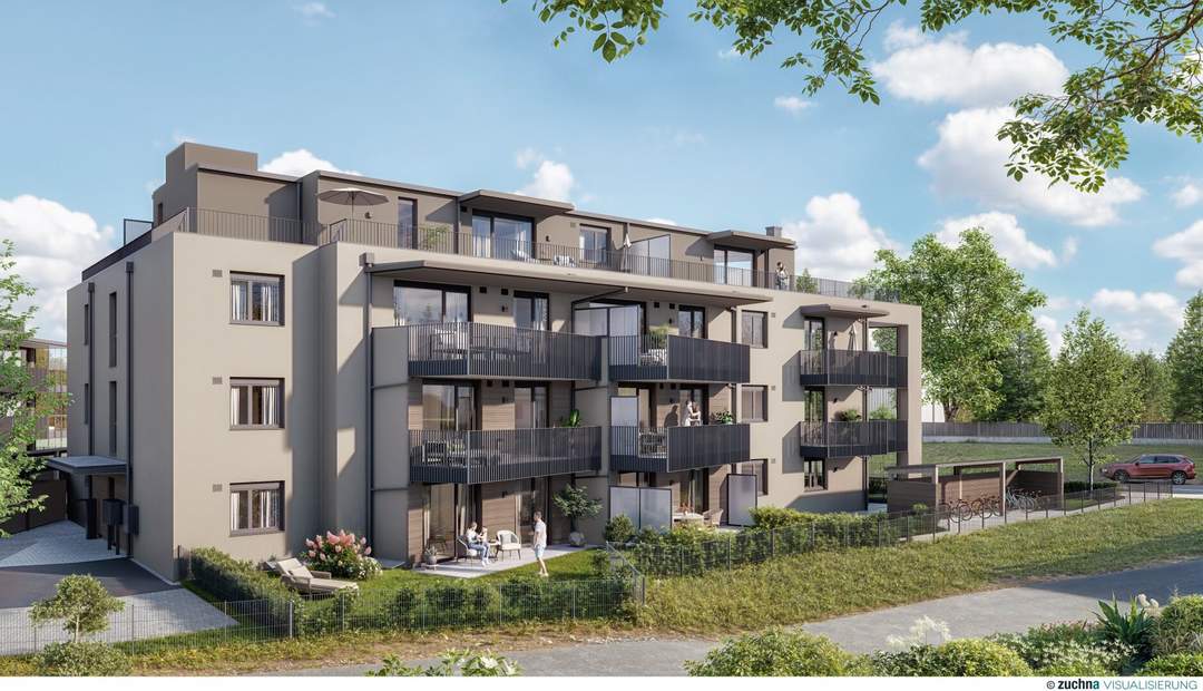 Dachgeschosswohnung mit traumhafter 52m² großer Terrasse in Bürmoos!