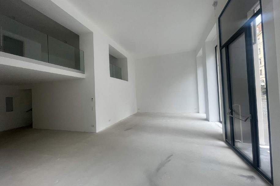 Einzigartiges Geschäftslokal mit Galerie in der Porzellangasse zu mieten, Gewerbeobjekt-miete, 4.452,07,€, 1090 Wien 9., Alsergrund