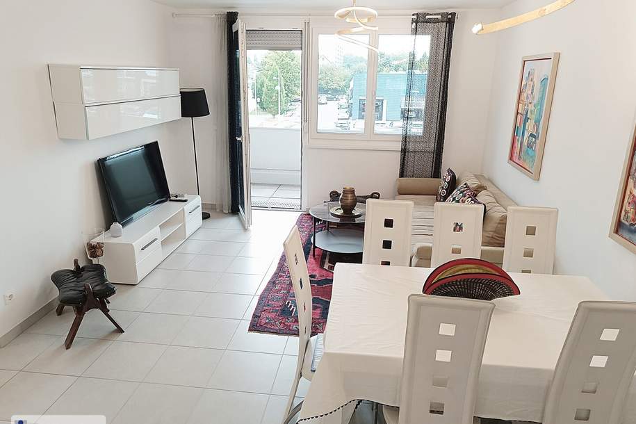 MODERNE VOLL MÖBLIERTE BALKONWOHNUNG NAHE U1 ZU MIETEN, Wohnung-miete, 1.400,00,€, 1220 Wien 22., Donaustadt