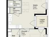 schöner Neubau! Hof- und westseitige 2 Zimmer Wohnung mit Loggia in beliebter Lage (Zieglergasse) ab 1.10.!