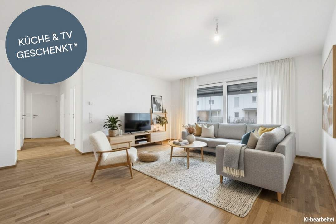 PROVISIONSFREI! Lichtdurchflutete 3-Zimmer-Wohlfühlwohnung mit Garten | Süd-West-Ausrichtung