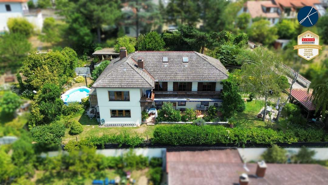 Einfamilienhaus mit traumhaften Garten, Pool und Panoramablick in Krems