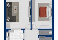 Vermietete 2-Zimmer-Wohnung mit Balkon in Graz