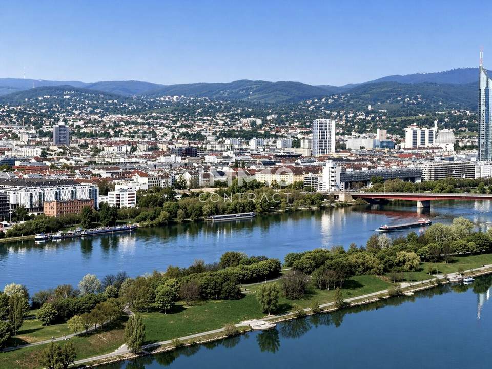 DC2 Tower: City Apartment mit Loggia und Blick auf Kahlenberg