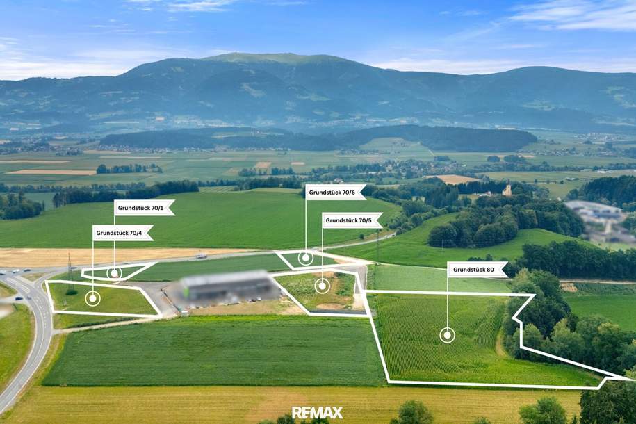 Top-Standort für Ihr Unternehmen: Gewerbegrundstücke in St. Andrä, nahe Koralmbahn, A2 und B70, Grund und Boden-kauf, 3.046.000,€, 9433 Wolfsberg