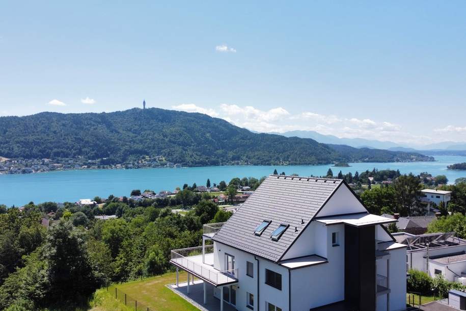 Moderne, Erstbezug-Gartenwohnung mit Traumblick auf den Wörthersee! Touristische Nutzung möglich!, Wohnung-kauf, 510.000,€, 9210 Klagenfurt Land