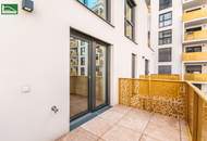 Neubau-Erstbezugs-Büro beim Kirschblütenpark. Hochwertige 3 Zimmer Einheit mit Terrasse, Balkon und Markenküche.