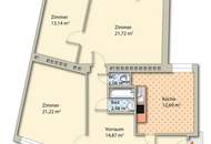 Zu Vermieten! Helle 3-Zimmer-Wohnung, 88 m², Nähe Praterstraße