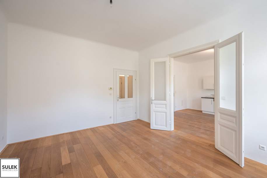 Sanierte 2 Zi.-Altbauwohnung zur unbefristeten Miete: Wohnküche + 1 Schlafzimmer | U1 Troststraße | Top 21-22, Wohnung-miete, 752,80,€, 1100 Wien 10., Favoriten