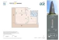 34. Etage - 3-Zimmer-Eckwohnung im DC2 Tower mit 2 Loggien