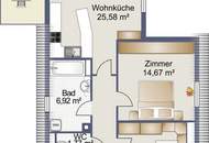 Moderne 3 Zimmer-Wohnung mit Balkon