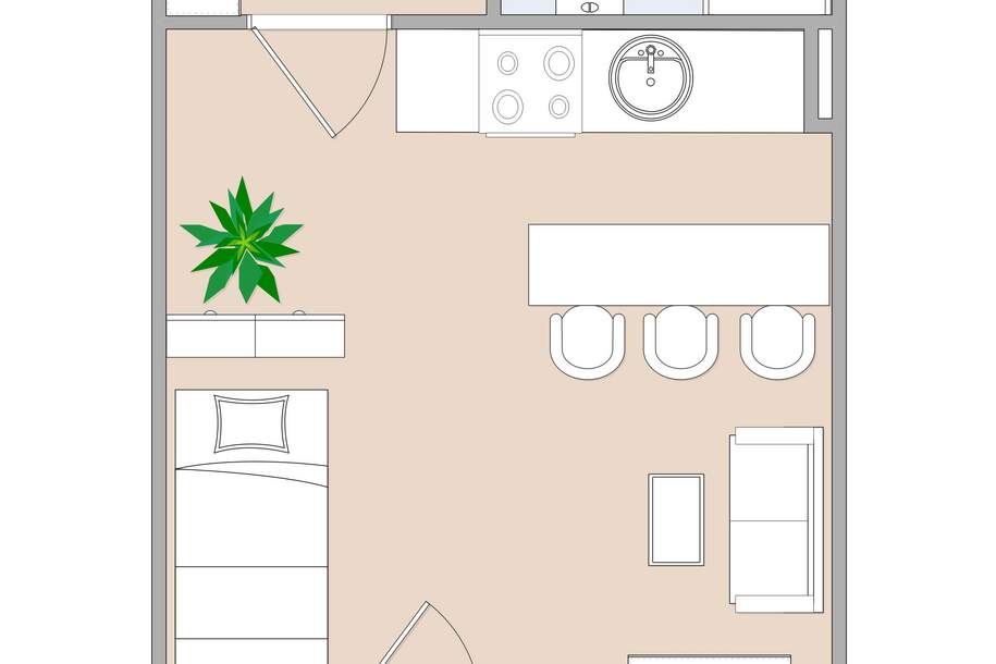 Moderne Neubauwohnung mit Balkon im 2. Stock, Wohnung-miete, 393,22,€, 8010 Graz(Stadt)
