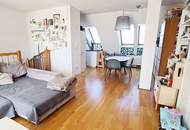 UNBEFRISTET, DACHGESCHOSS, 87 m2 Maisonette mit 16 m2 Terrasse, 2 Zimmer, Wohnküche, Wannenbad, Parketten, Biedergasse, gefördert