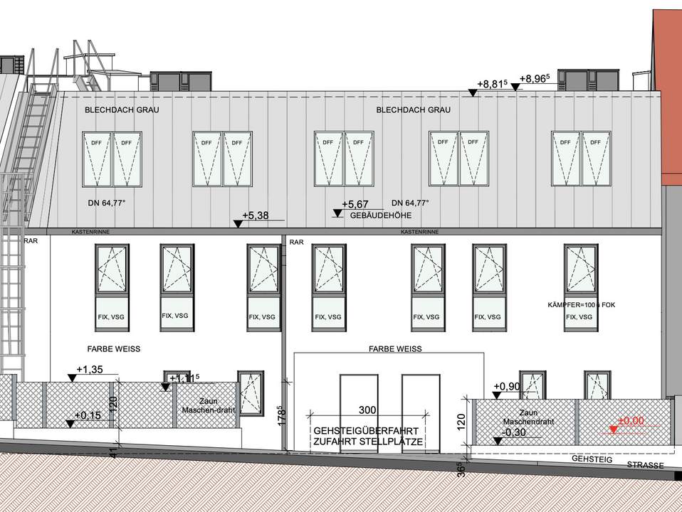 Bewilligtes Bauprojekt mit 4 Häusern