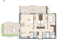 **ATTEMSGARTEN - HOCHWERTIGE 4 Zi WOHNUNG INKL. KÜCHE - 2 TERRASSEN - 2 BÄDER UND FITNESS**
