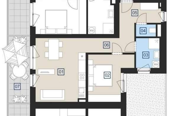 2-Zimmerwohnung mit West-Balkon, Wohnung-miete, 631,61,€, 8020 Graz(Stadt)