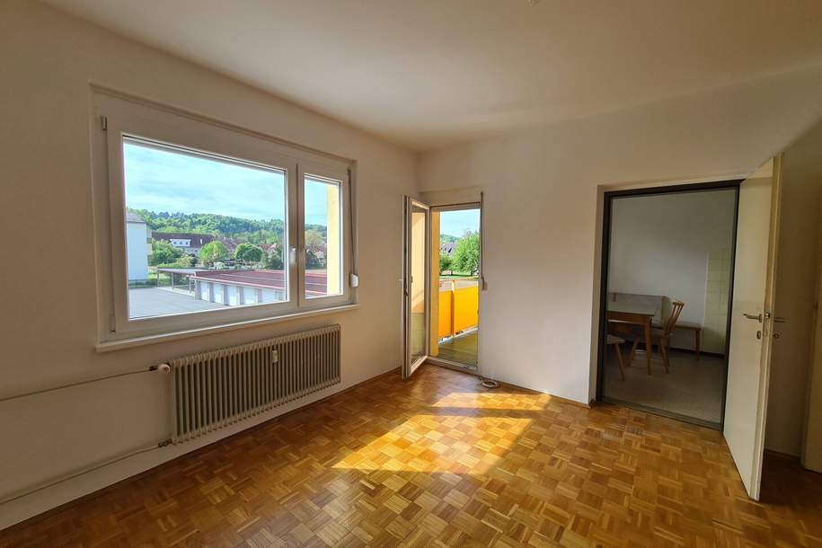 Sofort beziehbare Kleinwohnung mit Süd- Loggia samt Freisicht in Ruhelage am Stadtrand !, Wohnung-miete, 480,00,€, 8480 Südoststeiermark