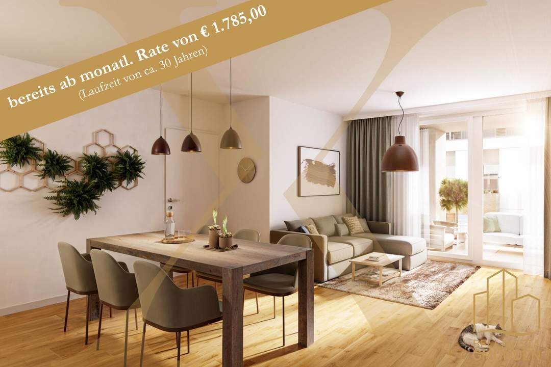 PROVISIONSFREI! Ideale 4-Zimmer-Familienwohnung mit Privatgarten und Tiefgaragenplatz in Gmunden zu verkaufen!