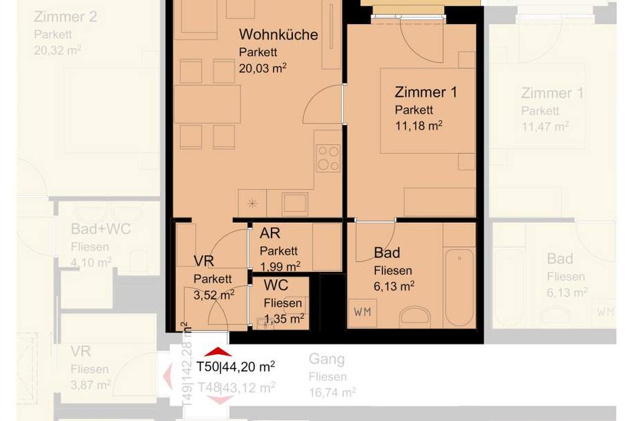 Am Langen Felde 41, 1220 Wien, Wohnung-miete, 789,00,€, 1220 Wien 22., Donaustadt