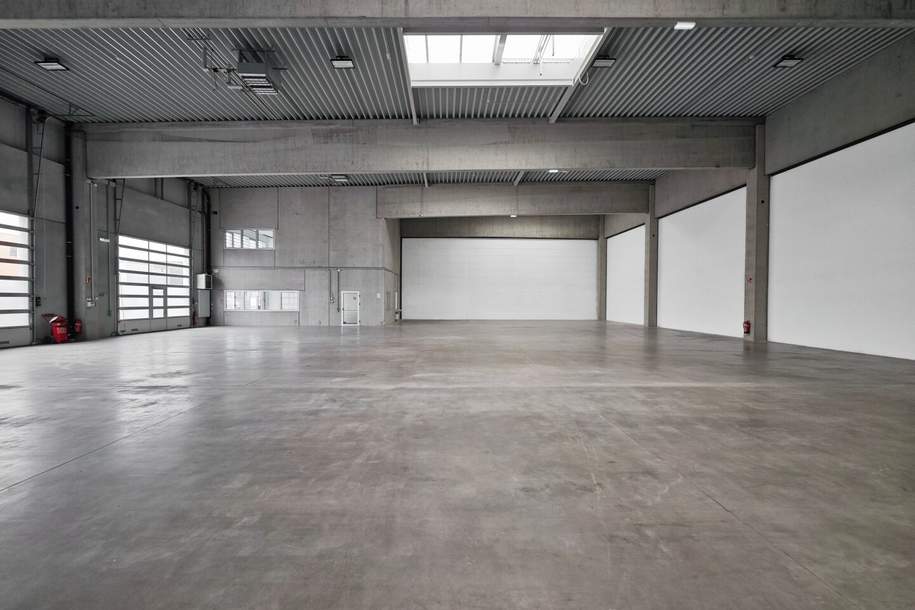 Produktionshalle mit ca. 800m² inkl. modernem Büro || Parkplätze || 3 Sektionaltore, Gewerbeobjekt-miete, 13.233,00,€, 2100 Korneuburg