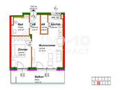 53,20qm geförderte 2ZI- Balkon-Wohnung