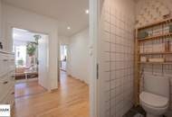 Helle, klimatisierte und möblierte Stadtwohnung: 2 Zimmer + Küche + Balkon (Abendsonne!) nahe U1 ab 1.8.26