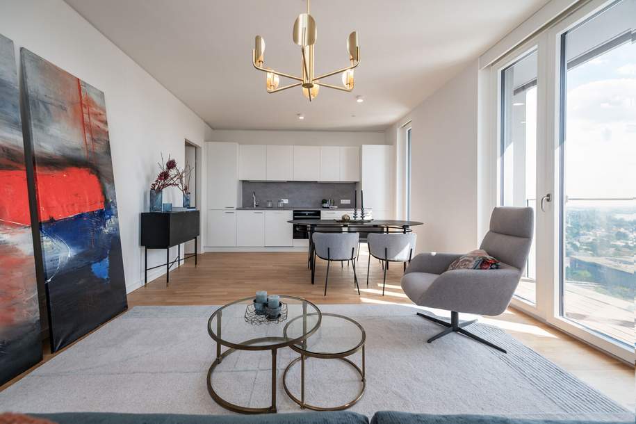 BALKON | 1,5 ZIMMER | ERSTBEZUG | MIETBEGINN AB 1. APRIL 2026 | VIENNA TWENTYTWO, Wohnung-miete, 824,99,€, 1220 Wien 22., Donaustadt