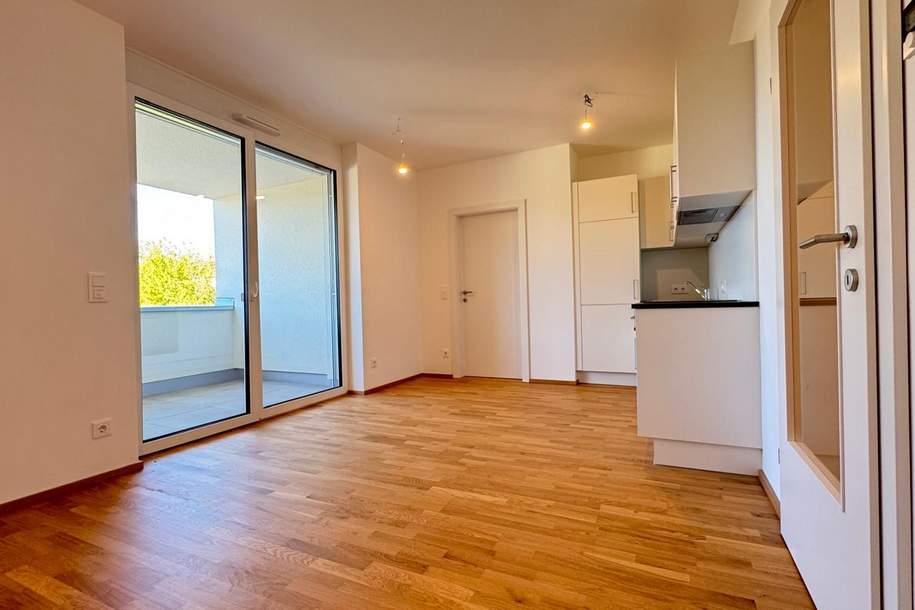 Erstbezug! Moderne 2-Zimmer-Wohnung mit Loggia und Tiefgaragenplatz in Gleisdorf, Wohnung-miete, 818,37,€, 8200 Weiz