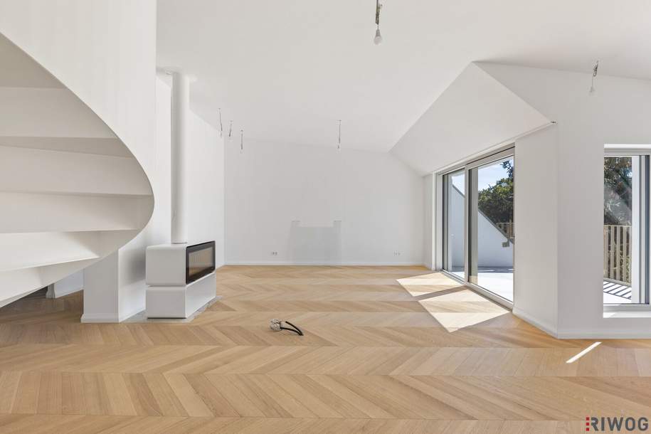 3,7m Raumhöhe im DG, Garage mit 2 Stellplätze, Atrium, Aufzug in die Wohnung und 360° Dachterrasse, Wohnung-kauf, 2.400.000,€, 1130 Wien 13., Hietzing