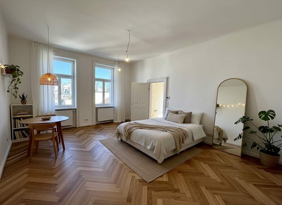 1170! Entzückende, ruhige und generalsanierte Garçonnière nahe Elterleinplatz! Erstbezug nach Sanierung!