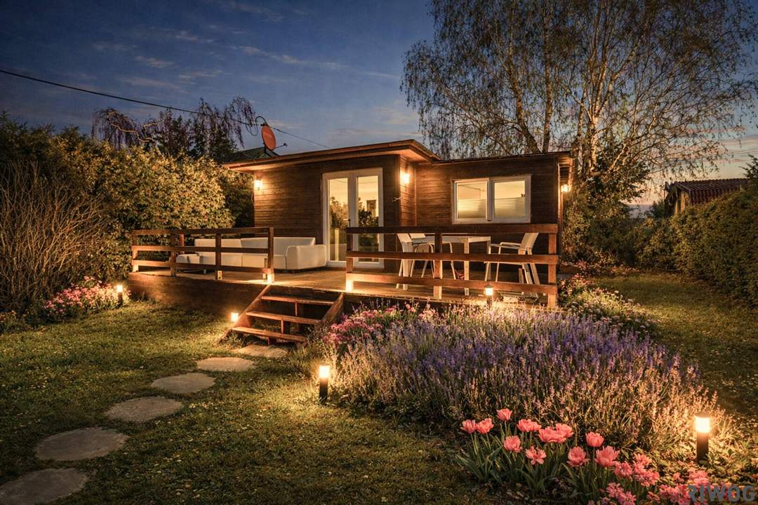 KLEINGARTENHAUS / GRUNDSTÜCK AM HACKENBERG - EIGENGRUND - GANZJÄHRIG WOHNEN - GROSSE TERRASSE UND POOL - MITTEN IM GRÜNEN