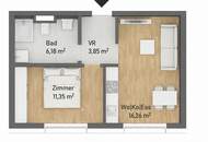 GRAZ - Gries: Leben beim Augarten - zentral auf 38m² Top Erstbezug im 1.OG - Für Anleger und Endverbraucher
