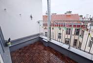 NASCHMARKT-NÄHE, 47 m2 Dachgeschoss mit Terrasse, 2 Zimmer, Komplettküche, Wannenbad, Parketten, Eggerthgasse