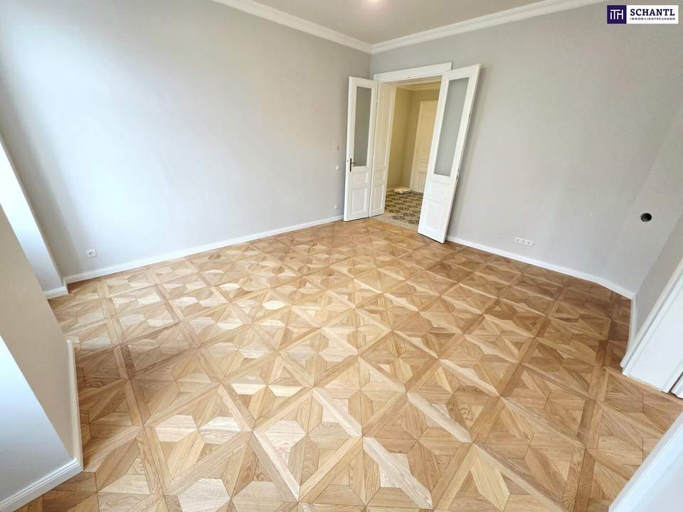 Altbau in Bestform! Wiener Klassik vom Feinsten! Frisch saniertes Altbaujuwel + Flügeltüren + Stuck + Perfekt aufgeteilte 3 Zimmer! Qualität die man sieht!