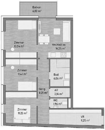 LEBEN in der STADT - 78m² Wfl mit 6m² Terrasse im 2.OG - Provisionsfrei !! - BAUAKTION -8,5%