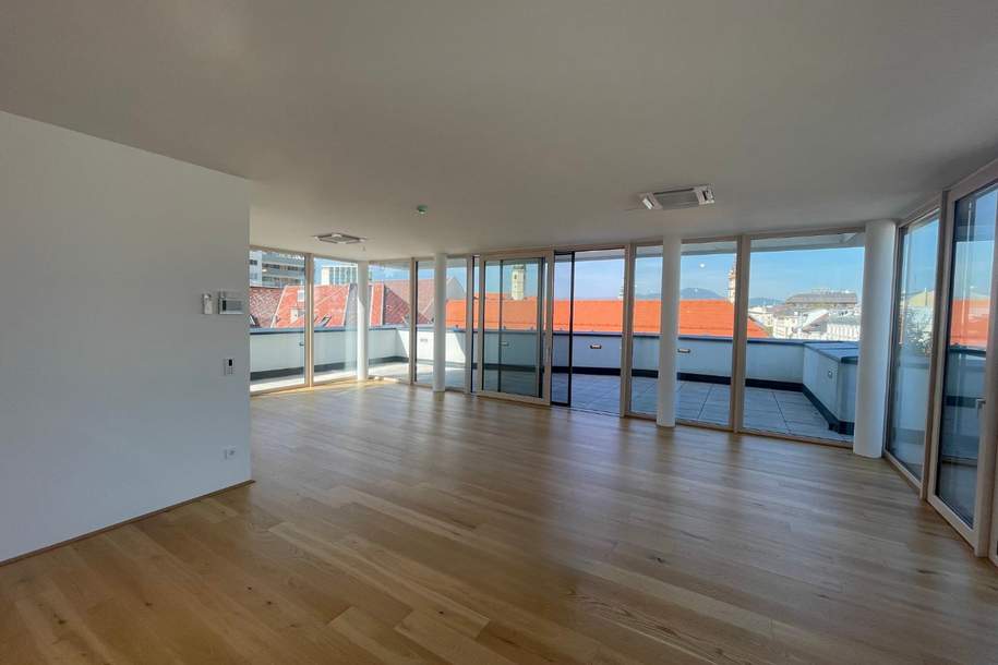 Erstbezug: Exklusives, modernes Penthouse mit ca. 90 m² Terrasse in der Klagenfurter Innenstadt, Wohnung-kauf, 1.289.000,€, 9020 Klagenfurt(Stadt)