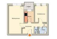 Helle und ruhige 2-Zimmer-Wohnung mit Loggia in Eggenberg - provisionsfrei