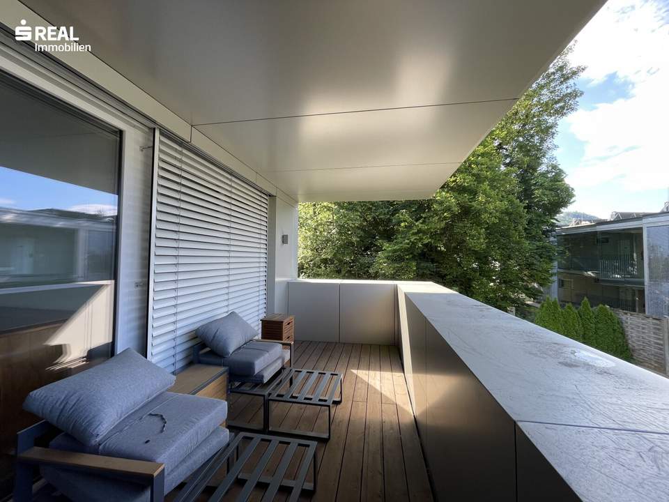 Moderne 2-Zi-Wohnung mit Balkon, Tiefgarage & Grünblick in Glasenbach