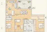 GRAZ - Gries: 124m² große 4-5 Zimmer-Wohnung + 15m² große Terrasse im 5.OG - Nähe Augarten - Zentral - Honorarfrei